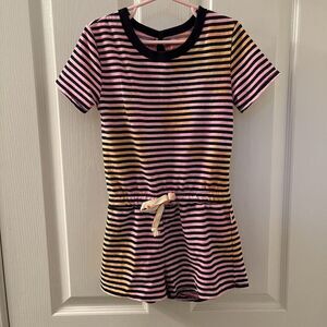 T2LOVE Striped Tie Dye Easy Romper Pink USA Girls Size 6 NWT